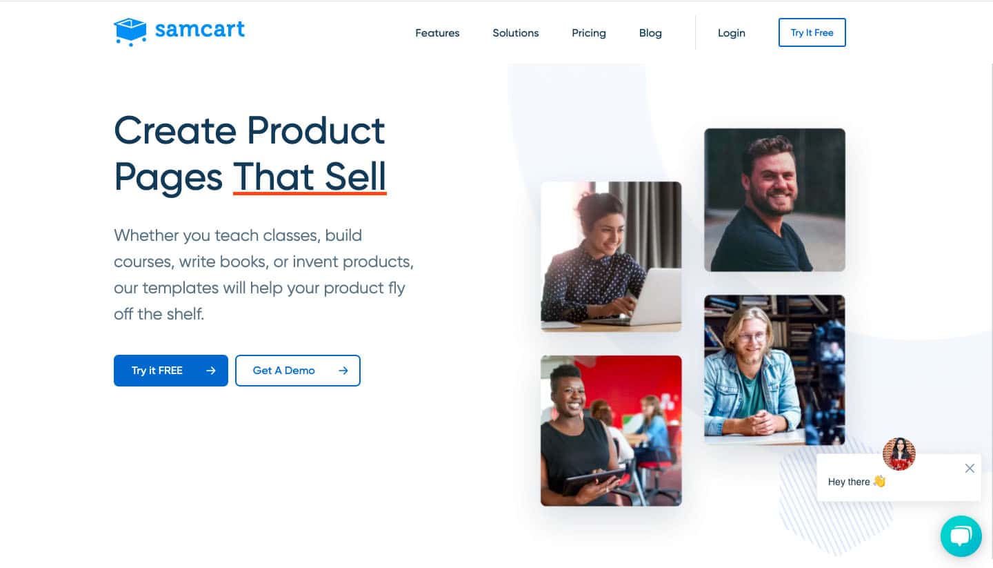 SamCart Homepage