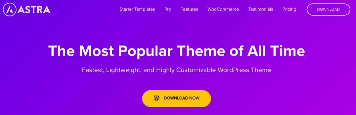 Best WordPress themes for blogs: Astra