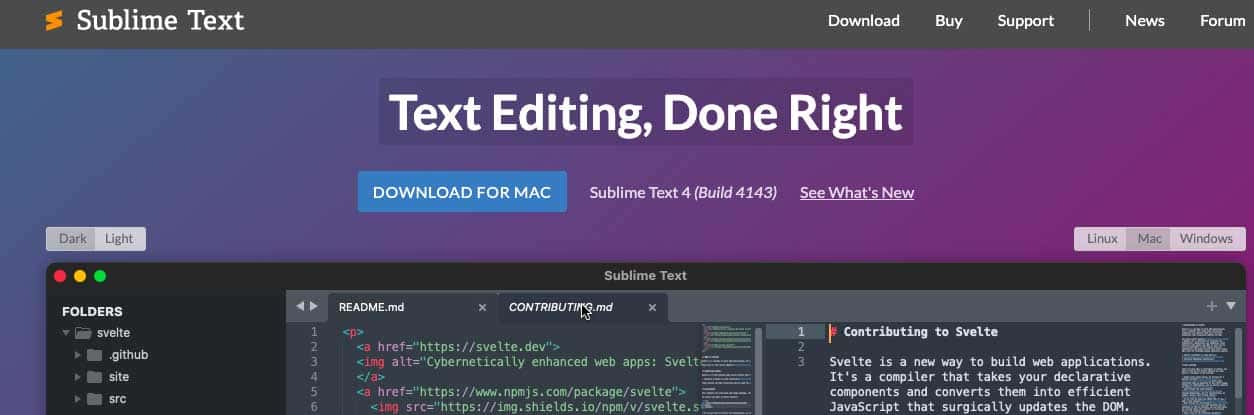 Best HTML and CSS editors: Sublime