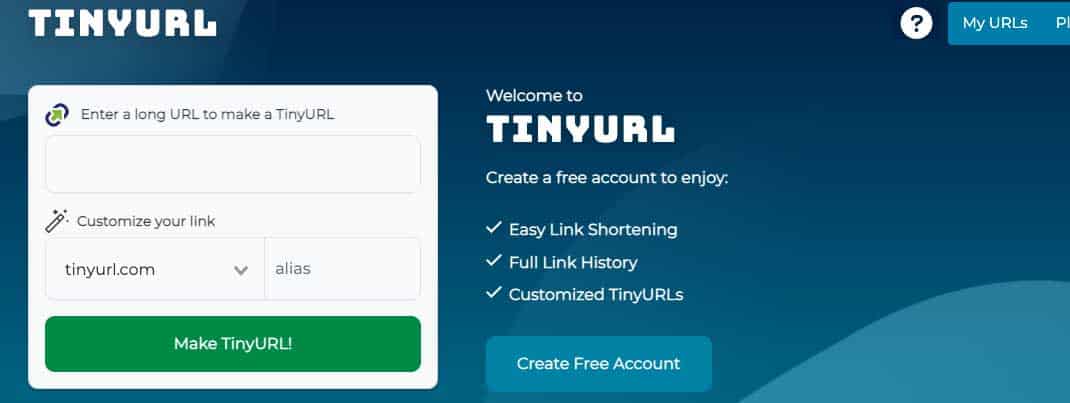 best URL Shortener Software: Tinyurl