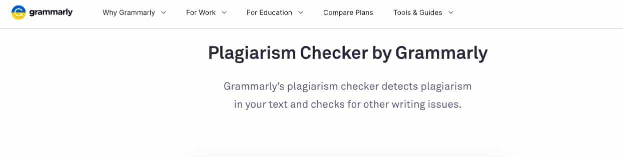 Best plagiarism checker software: Grammarly