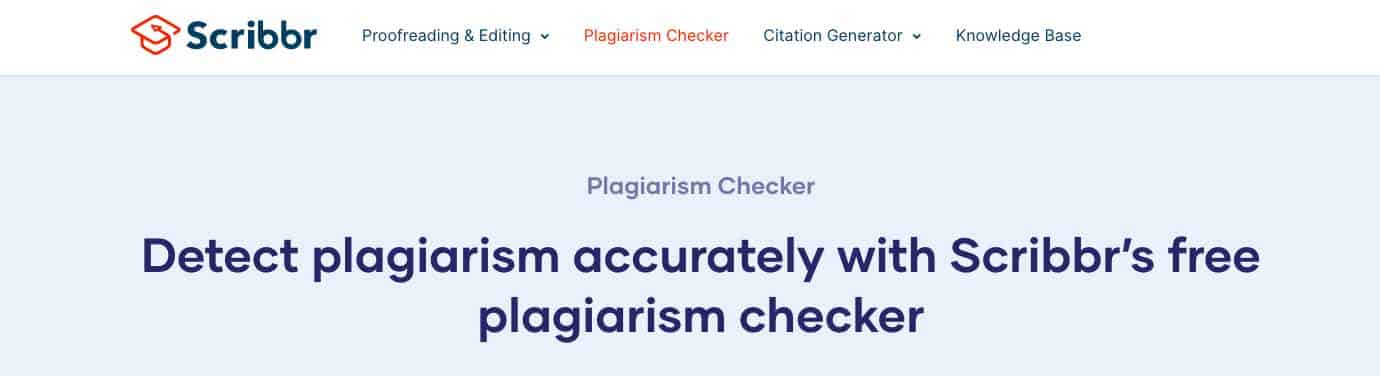 Best plagiarism checker software: Scribbr