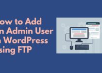add an admin user in WordPress using FTP