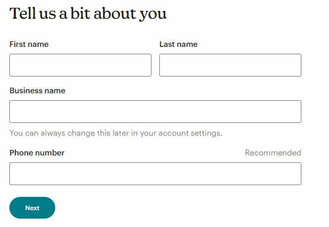 How to Set Up a Mailchimp Account: Tell us more about you